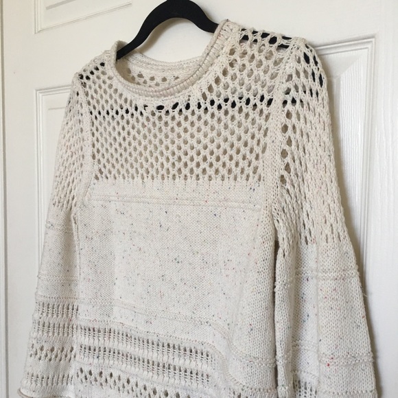 La Vie by Rebecca Taylor crochet knit confetti top - Picture 3 of 7